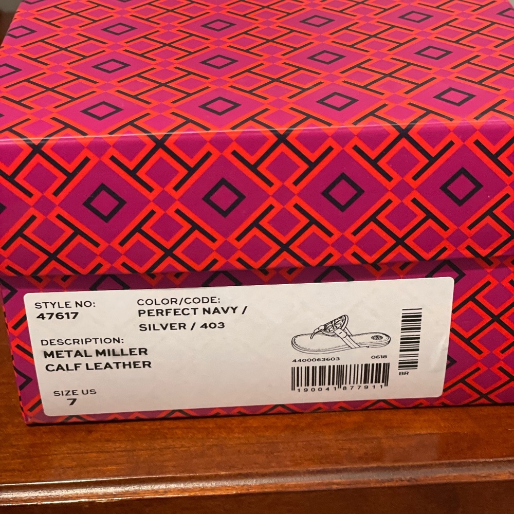 Navy blue Tory Burch Miller Sandal